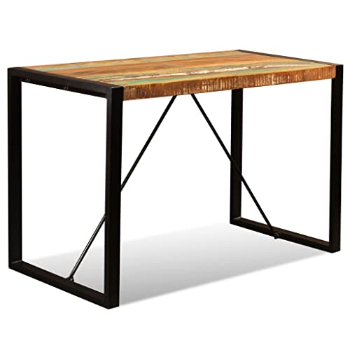 Table à manger en bois vieilli stable et robuste pour petit espace - 7