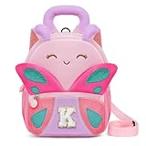 YOOLIFE Personalized Gifts For Grandkids Initial Birthday Gifts for Girls Kids Backpack for Little Girls Kindergarten Elementary School Bookbag for Girl Toddler Gift for Daughter Pink Backpack K