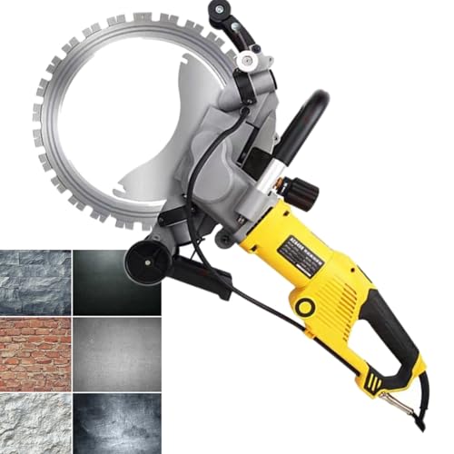 Sierra Circular Eléctrica para Hormigón Sin Escobillas, 5000W, Sierra Circular de Anillo para Hormigón, Profundidad de Corte de 29cm, 2200 Rpm, Ranuradora Eléctrica