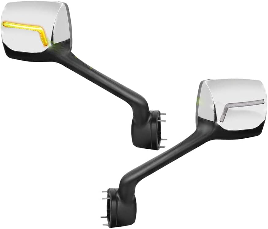 Juego de espejos cromados para capó compatibles con Kenworth T680 Peterbilt 587 579