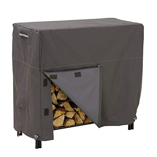 Jucaiyuan Jcy Garden Firewood Rain Cover, Rain/sun Protection Armor Lawn Balcony Porch Deck Wooden Frame Protector With Vent (Color : Black, Size : 96 x 24 x 42 inch)