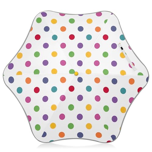 Parapluie pour enfants à pois pour rester au sec et protégé du soleil