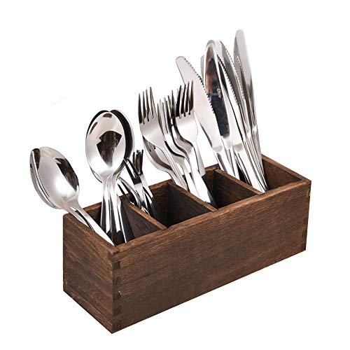 Kitchen Drawer Organizer, Kitchen Cutlery Trays with 4 Adjustable Smart Compartments, Silverware Storage