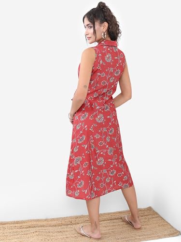 Image of Vishudh Women's Casual Dress | Comfortable Everyday Wear for All Occasions | Chic & Versatile Fashion for Women
