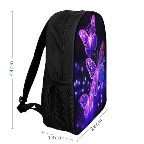 Sac à dos papillon 17 pouces pour l'école primaire et le collège avec imprimé 3D - 2