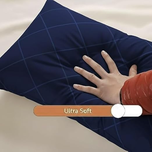 Image of Tewiae Microfiber Extra Soft Pillows | Pillows for Sleeping White - Set of 2 (Size - 16x24 Inches Or 40x60 cm) - Pillow (Navy Blue, Pack of 2) (Blue, Pack of 4)
