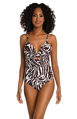 La Blanca Women's One Piece Swimsuit Twist Keyhole Bathing Suit