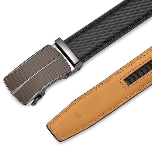 New Men's Belt Two-layer Cowhide Casual Automatic Buckle Mat Belt Men's Jeans Comfortable Fashion Outdoor Sports Stretch3