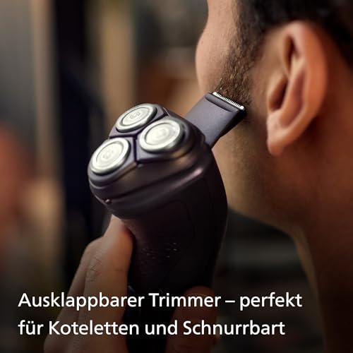 Philips Shaver Series 3000X – Elektrischer Rasierer für Herren in Schwarz, Nass- und Trockenrasur, mit SkinProtect-Technologie, ausklappbarem Bartschneider (Modell X3001/00) 6