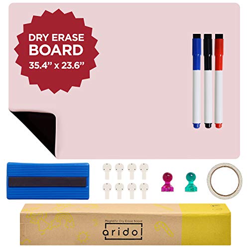 Pastel Colored Magnetic Dry Erase Board for Wall - Large whiteboard for Drawing Easel, Learning Board, or Home Office(35.4x23.6 inches)