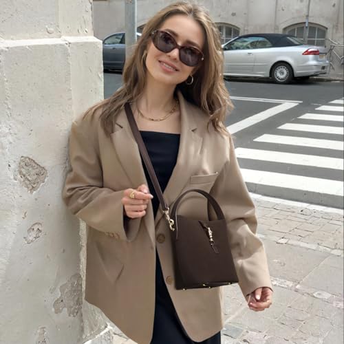 BOSTANTEN Small Bucket Bag for Women Crossbody Bags Trendy Vegan Leather Shoulder Purses Designer Ladies Handbags2