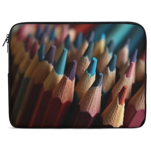 Funda para portátil 10 pulgadas con lápices de colores