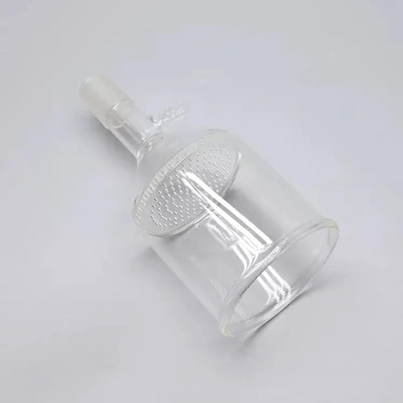 24# Standard Grinding Port Filter Funnel - 30ml to 1000ml Lab Glass Honeycomb Plate Funnel with Side Suction Mouth(500ml)