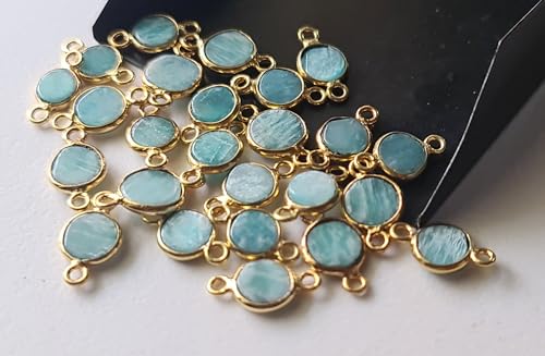 Connecteurs breloques amazonite anti-ternissement en argent 925 - 3