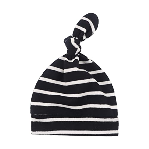 Image of JANGANNSA Newborn Baby Hat Infant Baby Boys Beanie Top Knot Stretchy Hats for Girls 100% Organic Cotton