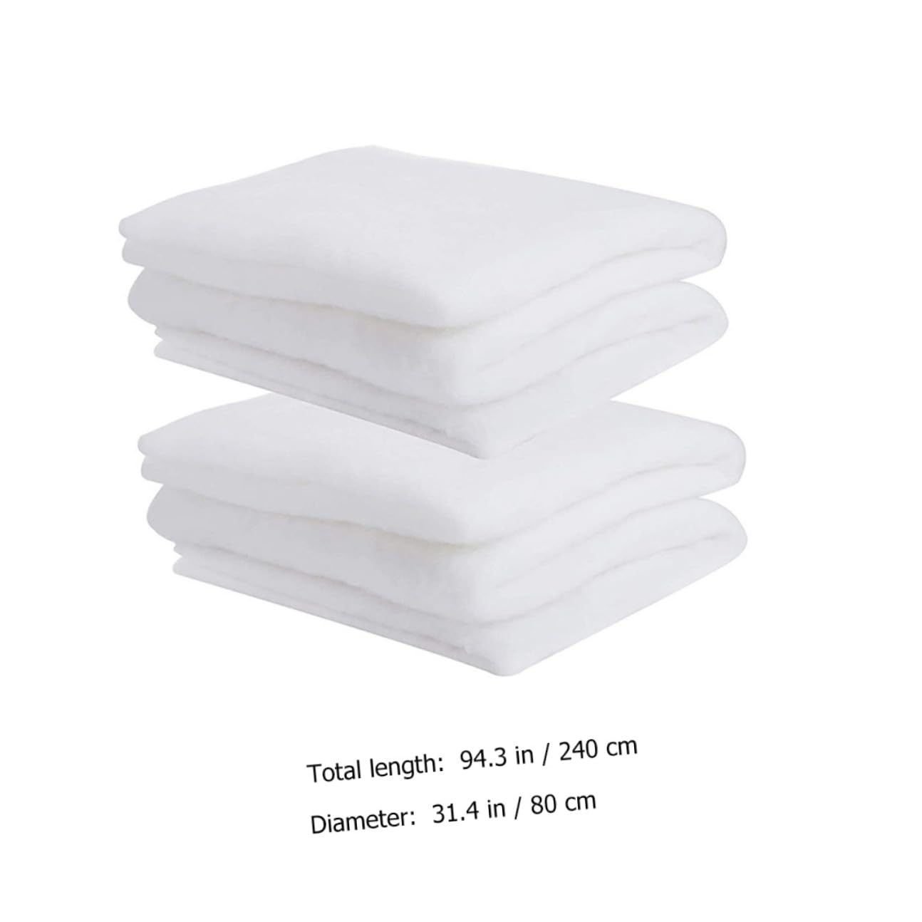 Coperta di Neve Artificiale 2 Pezzi Manto di Neve Finta per Decorazioni Natalizie Forniture in Cotone per Scenari Invernali Fai da Te per Festa e Casa
