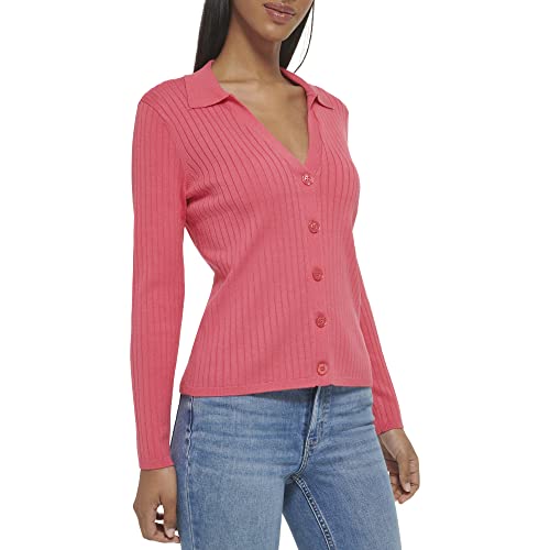 Image of Calvin Klein Women's Rib Cardi Button Front