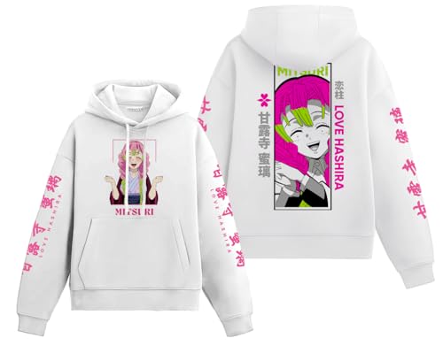 Image of Anime Inspired Design Unisex Pullover Hoodie, Black, Graphic Print Front and Back