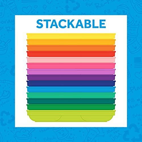 Re Play Set Of 3 - Made In The Usa Deep Divided Heavy Duty Dining Plates With 3 Compartments For All Ages -  Red, Sunny Yellow, Orange (Fall/Thanksgiving) #TOP5