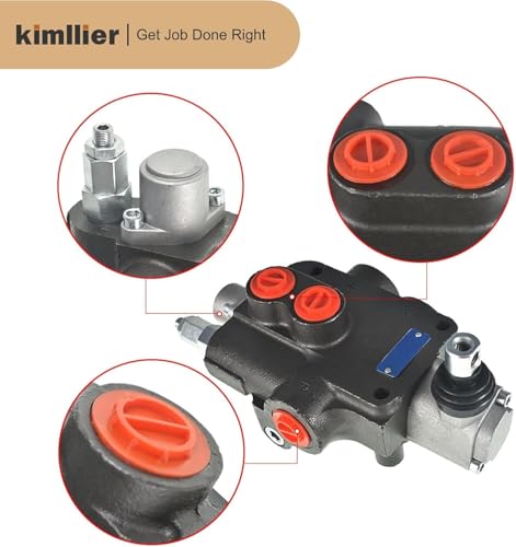 Kit de válvula control flujo hidráulico industrial con manija ajustable 4