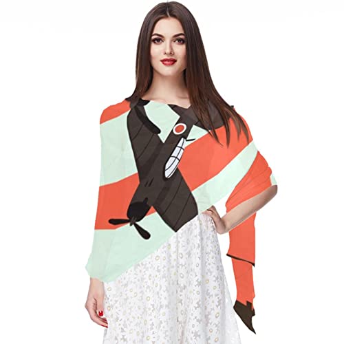 Foulard coloré dessiné à la main en mousseline de soie