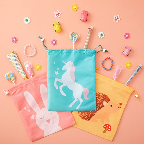 Blue Panda Drawstring Party Favors Goodie Bags (15 Pack) For Kids Birthday, Return Gifts, Baby Shower, Unicorn, Bunny, Llama #TOP1