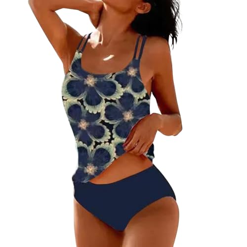 Tankini Mujer Deportivo Trajes De Baño Dos Piezas Reductor Barriga Bañadores Push Up Talla Grande Reductores Piscina Tankinis Traje De Baño 2 Piezas Braga Alta Natacion Bañador Beachwear Playa