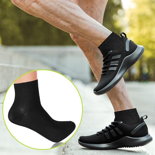 Image of 6 Pairs Thin Crew Socks For Women Soft Cotton Black Ankle Socks Casual Lightweight For Business Trouser Bootie Dress