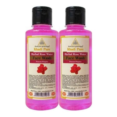 khadi rose water face wash