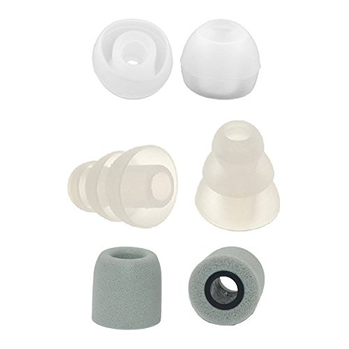 Earphones Plus Extra Small Brand Replacement Earphone Tips 10 Pair Assortment: 4 Memory Foam Earbuds