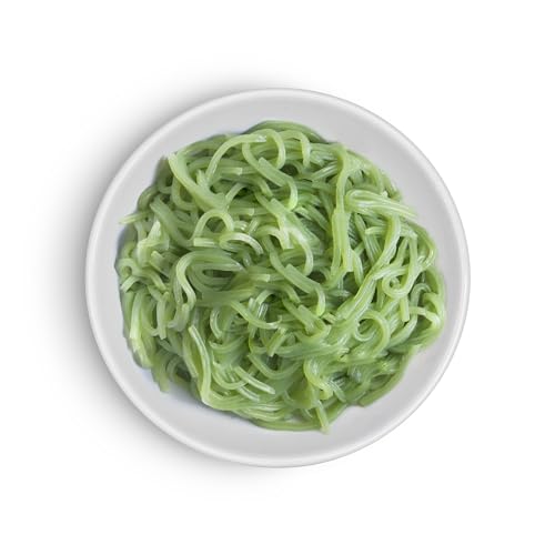 Miracle Noodle Spinach Angel Hair Pasta - Ready-To-Eat Plant Based Shirataki Noodles, Keto, Vegan, Gluten-Free, Paleo, Konjac Noodles, Low Calorie & Carb Pasta, Soy Free, Non-GMO - 7 Oz, 1-Pack