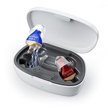 Hearing Aids for Seniors Rechargeable Invisible in The Ear Design with 24H Battery DSP Noise Reduction OTC Hearing Aids for Mild to Moderate Hearing Loss Control Not Amplifiers
