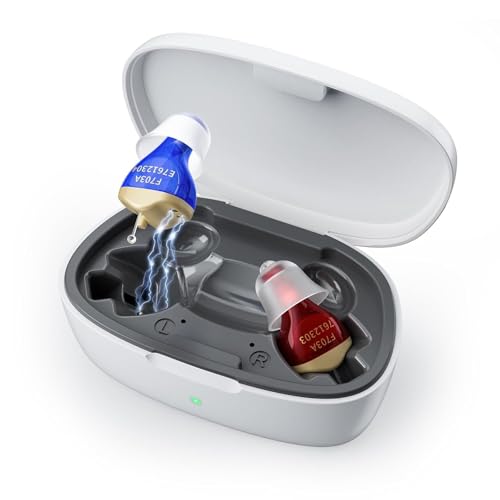SIAIME Hearing Aids for Seniors Rechargeable Invisible in The Ear Design with 24H Battery DSP Noise Reduction OTC Hearing Aids for Mild to Moderate Hearing Loss Control Not Amplifiers (BR)