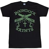 Animation Shops Boondock Saints Guns and Rosary T-Shirt-Large Black