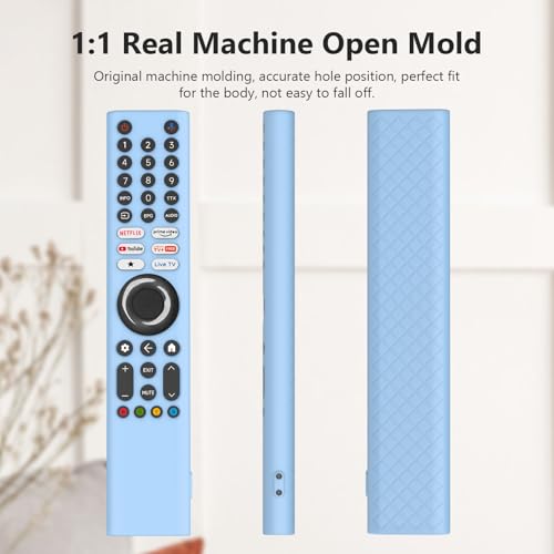 Image of RAYA Silicone Protective Cover Compatible with Xiaomi Mi TV Remote | 2025 Edition Mi FX /F Series /F Pro /X Pro /X Series TV Remote Case [Remote Not Included] (Blue)