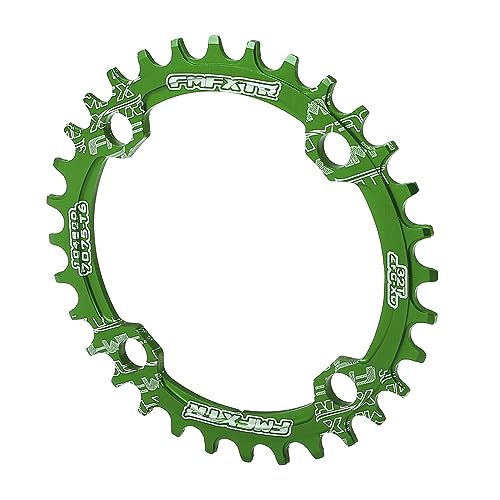 X AUTOHAUX 32 Teeth 104mm 4 Holes Aluminum Alloy Bicycle Bike Round Narrow Wide Chainring Crankset Tooth Plate Green