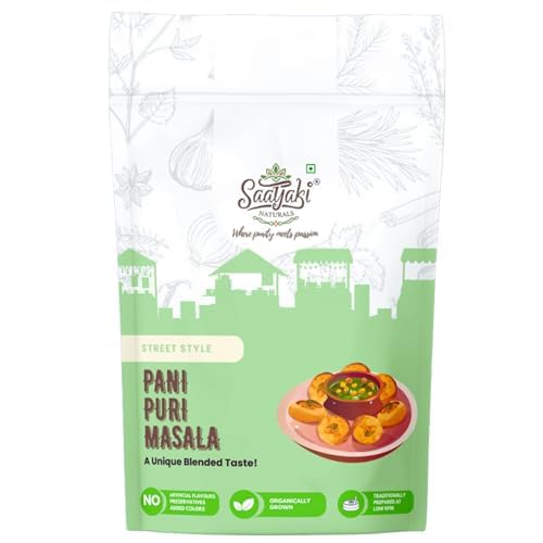 Image of Saatyaki Naturals PaniPuri Masala -400gm| Pure Authentic Indian spice blend for Tangy-Spicy Golgappa Pani Mix | Street-Style Flavour | No Preservatives | Ready to Mix | Natural Ingredients