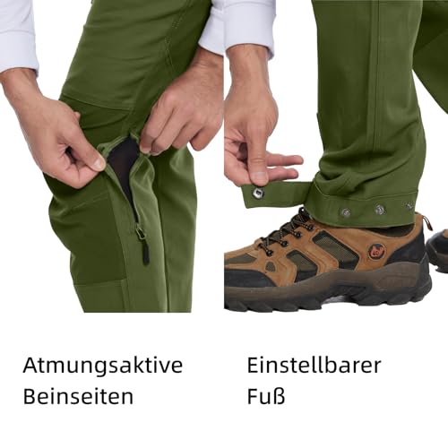 WORK IDEA Damen-Wanderhose, Stretch-Slim Fit, wasserabweisend, geeignet für Outdoor-Aktivitäten
