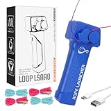 HOMQYTE String Lasso Rope Launcher Glow in The Dark Loop Rope String Shooter Fidget Toy for Adults Party Gift (Blue)