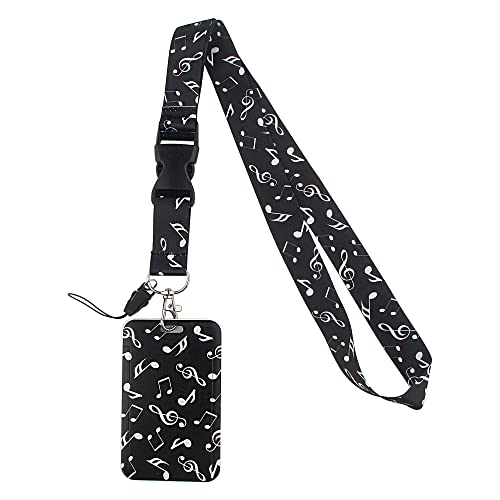Moxunmo 29938889 Lanyard Keychain With Id Holder, Badge Lanyard Around Neck With Cute Id Case, Music Note thumb #5
