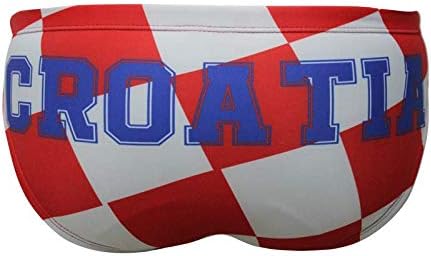 Suit MTS Croatia Square Swimwear, Swim Briefs for Swimmers, Water Polo, Underwater Hockey, Underwater Rugby