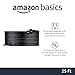 Amazon Basics PC Power Cord, 25 feet, AC Power Cord for Monitor, Computer, TV, 3 Prong, 18 AWG, 125 Volts, Black