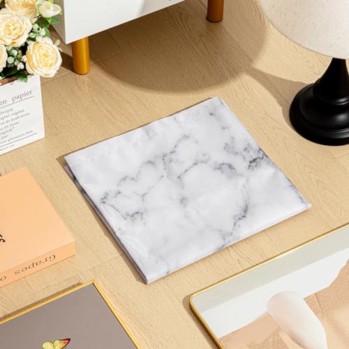 Image of Hortsun Pack of 2 Fluorescent Light Covers 4 x 2 Feet Magnetic Ceiling Light Cover Room Supplies for Home Office(White Marble)