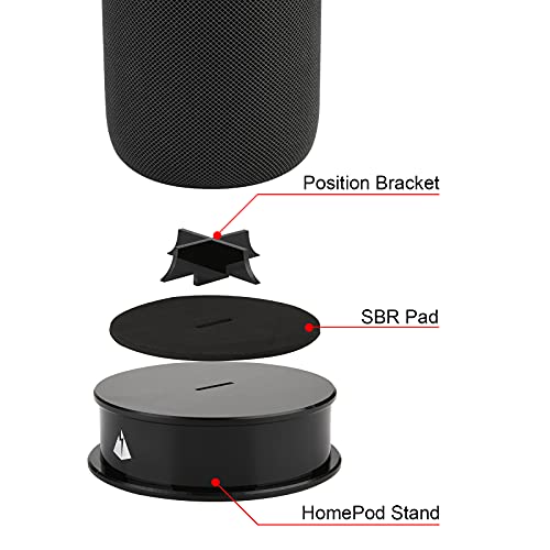TXEsign Acrylic Stand for Apple HomePod, Desktop Base Stand Mount Subwoofer Isolation Stand Speaker Feet for HomePod with Anti-Slip Pad - Image 5