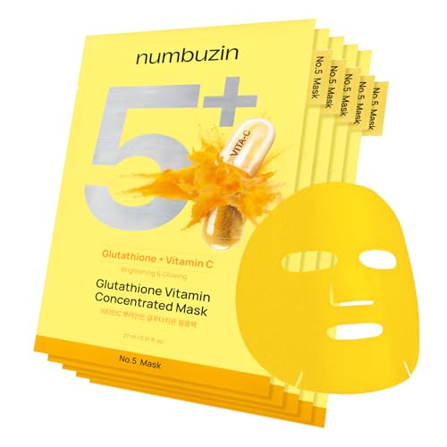 numbuzin No.5 Sheet Mask | Vitamin Spotlight Sheet Mask | Glutathione and Vitamin C | Reduces...
