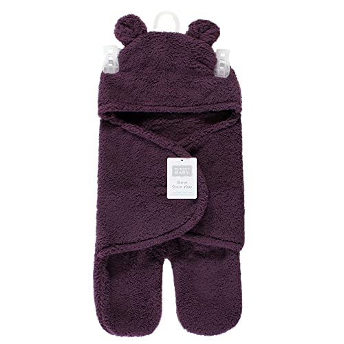 Image of Hudson Baby Unisex Baby Animal Sherpa Baby Outdoor Stroller Sack Wrap, Purple, One Size