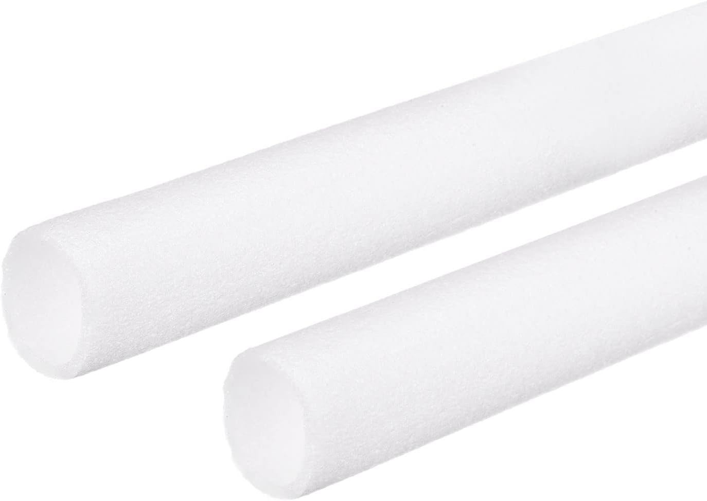 MECCANIXITY Foam Tube Pipe Insulation Freeze Protective Sleeve Protection Cover Sponge 2" ID 2.36" OD White for Pipe Insulation Wraps, Pack of 2 2" x 2.36"