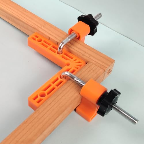 Image of 90 Degree Clamp,Positioning Squares, 3 inch 4 inch 2.3 inch Right Angle Clamp with 12 Clamping Squares,Corner Clamps Woodworking Tool for Pictures Frames, Cabinets, Boxes