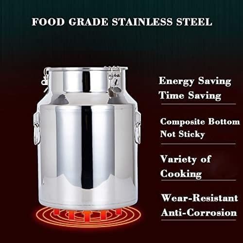 304 Stainless Steel Fermenter Tank - Heavy Duty Sealed Lid for Secure Home Brewing & Wine Storage - Durable Fermentation Equipment for Oil & Food Preservation