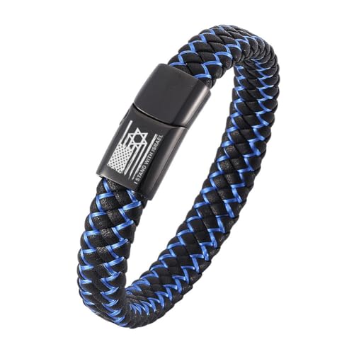 Pulsera ForeverWill con Estrella de David y Bandera USA Azul miniatura 1